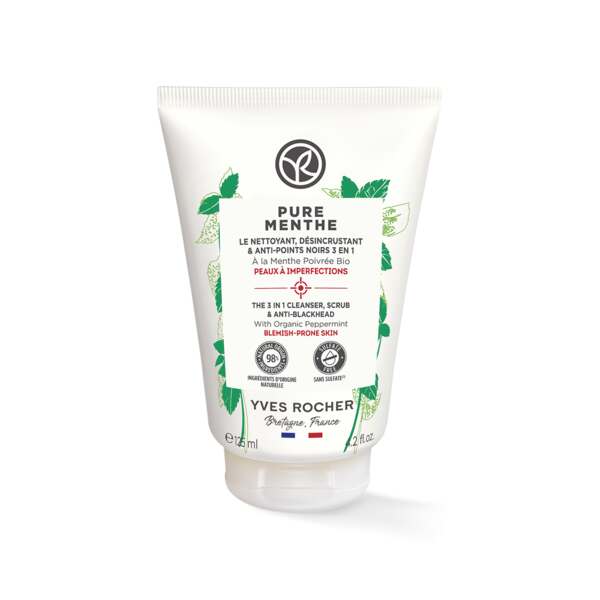 Reinigende, exfoliërende, zuiverende gel tegen mee-eters - Pure Menthe