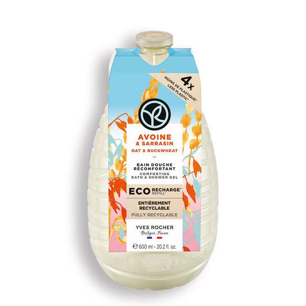 Eco-Navulling Bad- en Douchegel Haver &amp; Boekweit