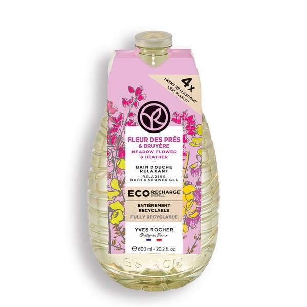 Eco-Navulling Bad- en Douchegel Weidebloem &amp; Heidekruid