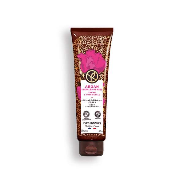 Bodypeeling Olie Argan &amp; Rozenblaadjes