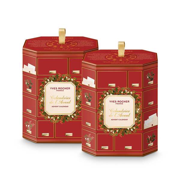 Yves Rocher Adventskalender - 24 Beauty Verrassingen - XMAS Editie - Set met 24 cosmetica- & lichaamsverzorging cadeaus - Huidverzorging, Make-up, Parfum & meer